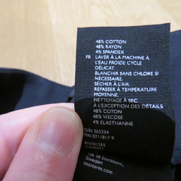 COS Pleat Front Wide Cropped Barrel Leg Trouser Pants Minimalist - Size US 6 - Picture 13 of 13